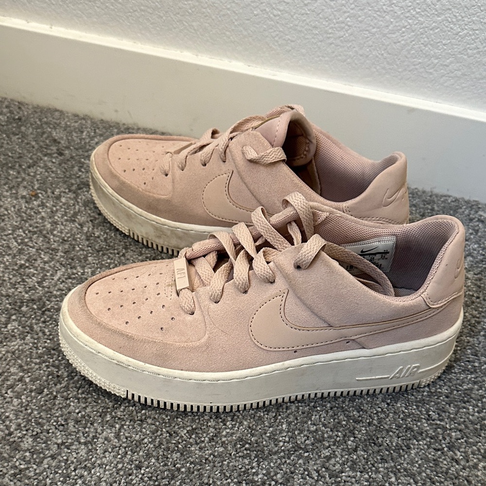 Nike Blush Suede Air Force 1 Sneakers